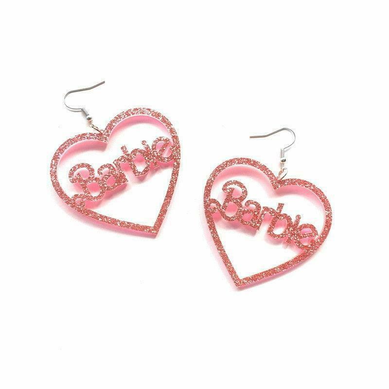 Barbie Glitter Earrings - Sparkling Barbiecore Style for Y2K Fashion Lovers