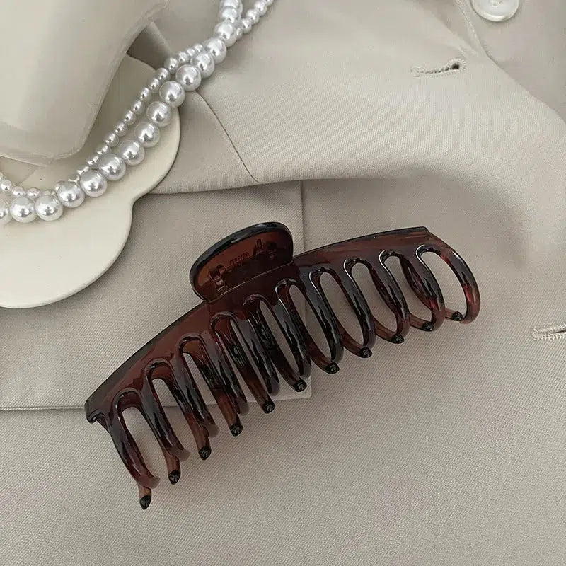 Chic Coffee Hair Claws for Y2K Style - Trendy Cottagecore Hair Accessories & Aesthetic Clips