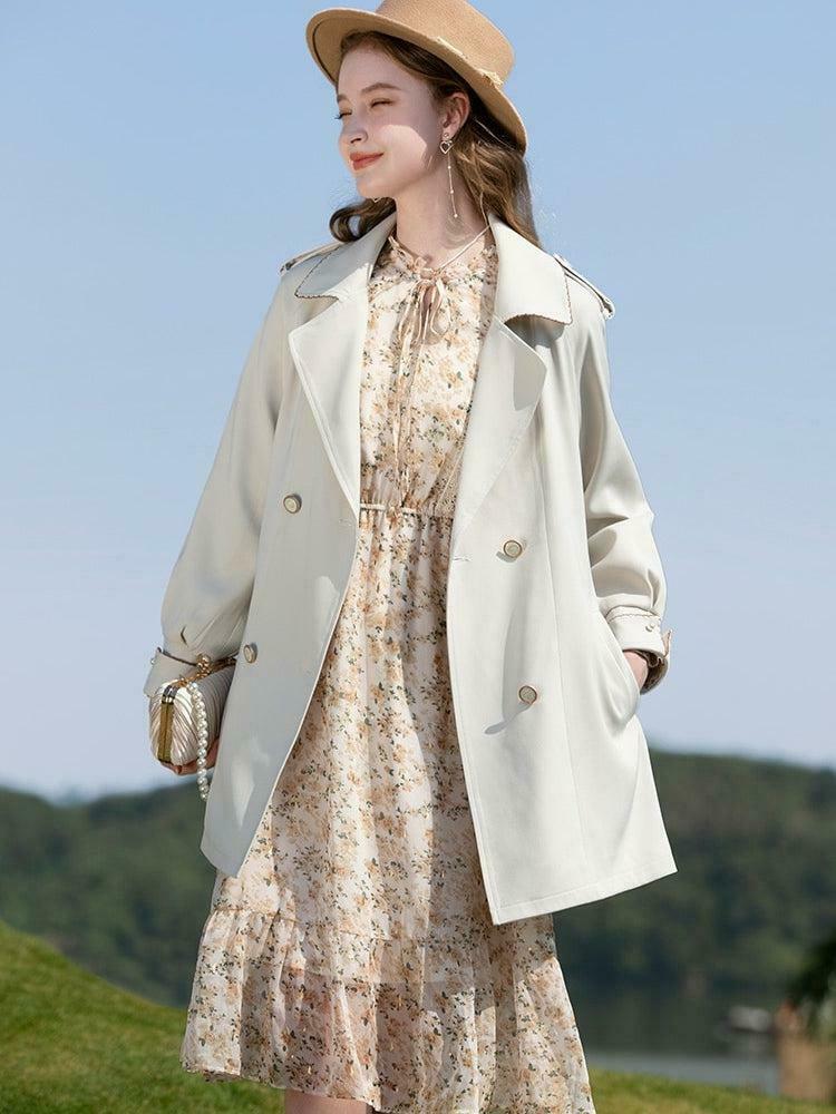 Chic Cottagecore Lace Floral Midi Dress - Bohemian Style with Y2K Vibes and Long Sleeves