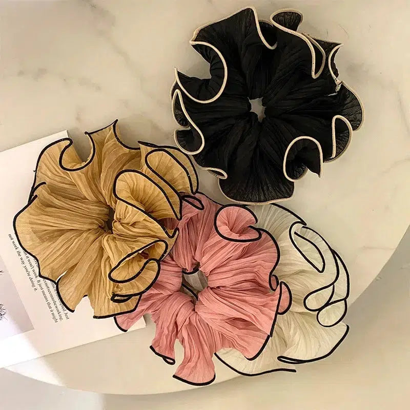 Chic Crinkle Chiffon Scrunchies for Y2K Fashion Lovers - Perfect for Cottagecore Outfits