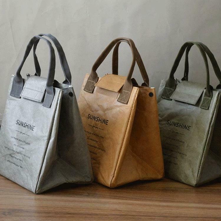 Chic Dark Academia Paper Look Handbag - Minimalist Style for Y2K and Cottagecore Outfits