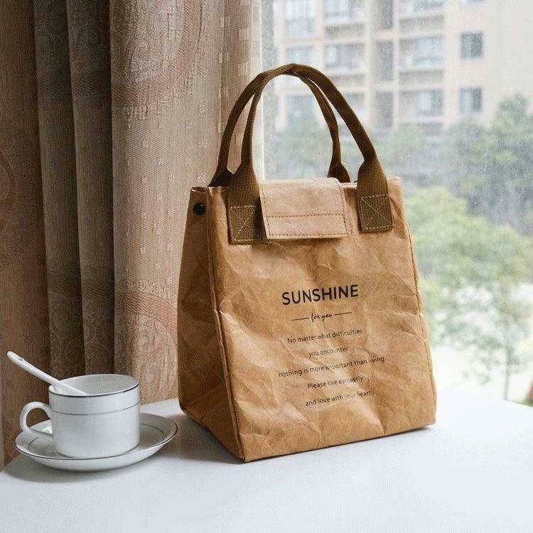 Chic Dark Academia Paper Look Handbag - Minimalist Style for Y2K and Cottagecore Outfits