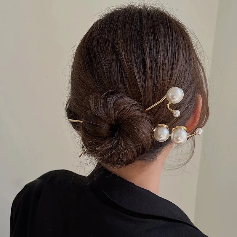 Chic Pearl Hair Pins for Cottage Core Hairstyles - Y2K Aesthetic Hair Accessories