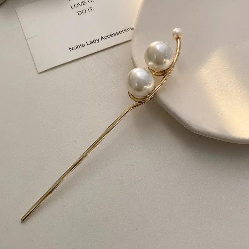 Chic Pearl Hair Pins for Cottage Core Hairstyles - Y2K Aesthetic Hair Accessories