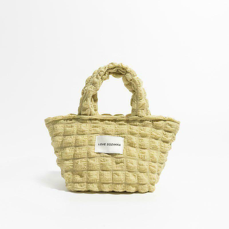 Chic Soft Girl Popcorn Handbag - Trendy Minimalist Accessory for Y2K and Cottagecore Fashion