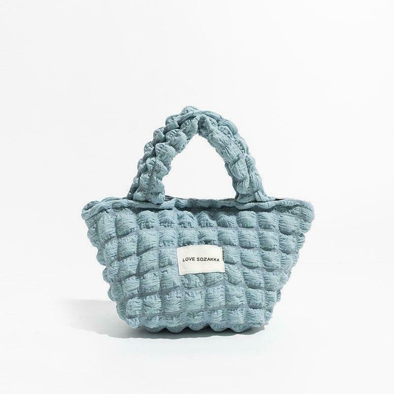 Chic Soft Girl Popcorn Handbag - Trendy Minimalist Accessory for Y2K and Cottagecore Fashion