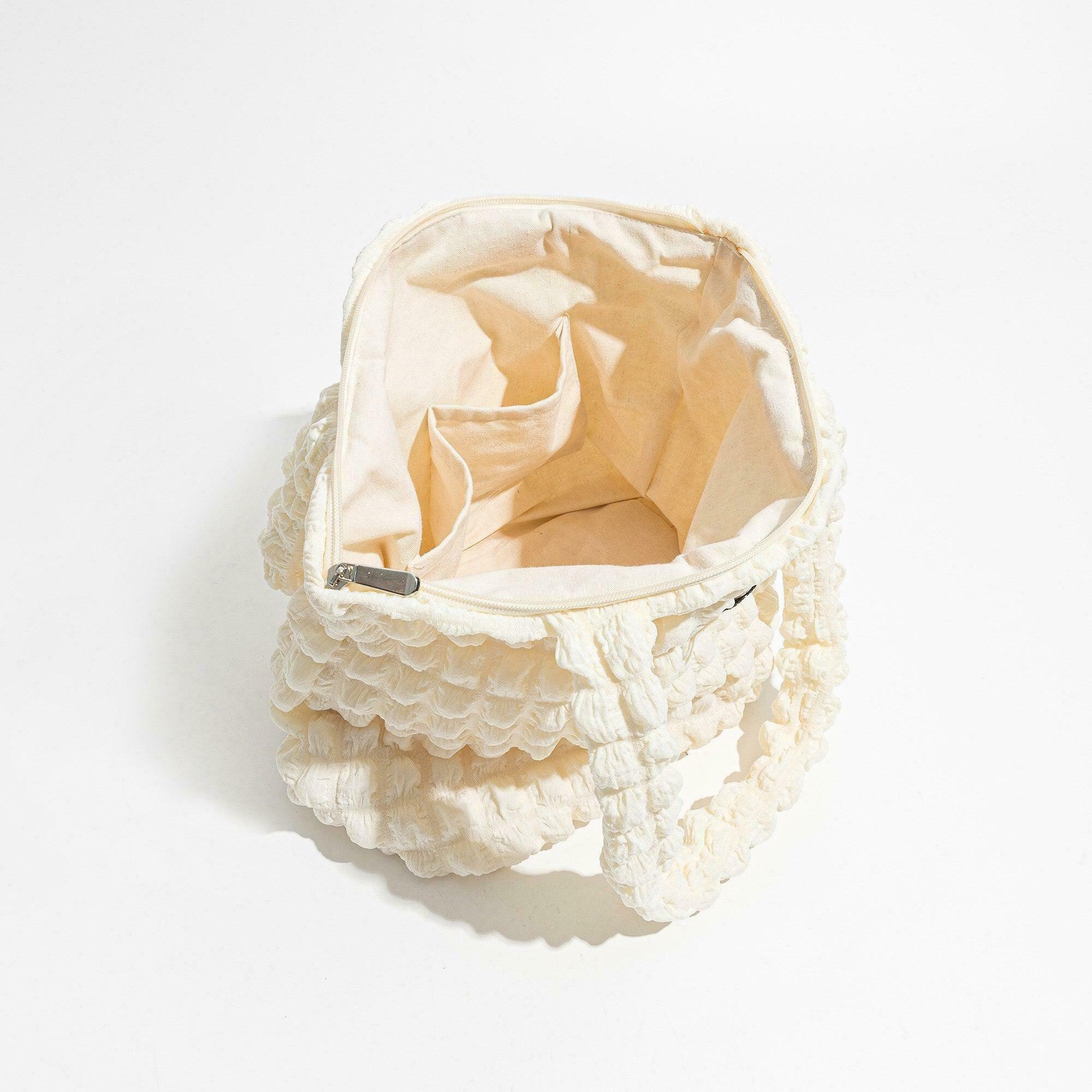 Chic Soft Girl Popcorn Handbag - Trendy Minimalist Accessory for Y2K and Cottagecore Fashion