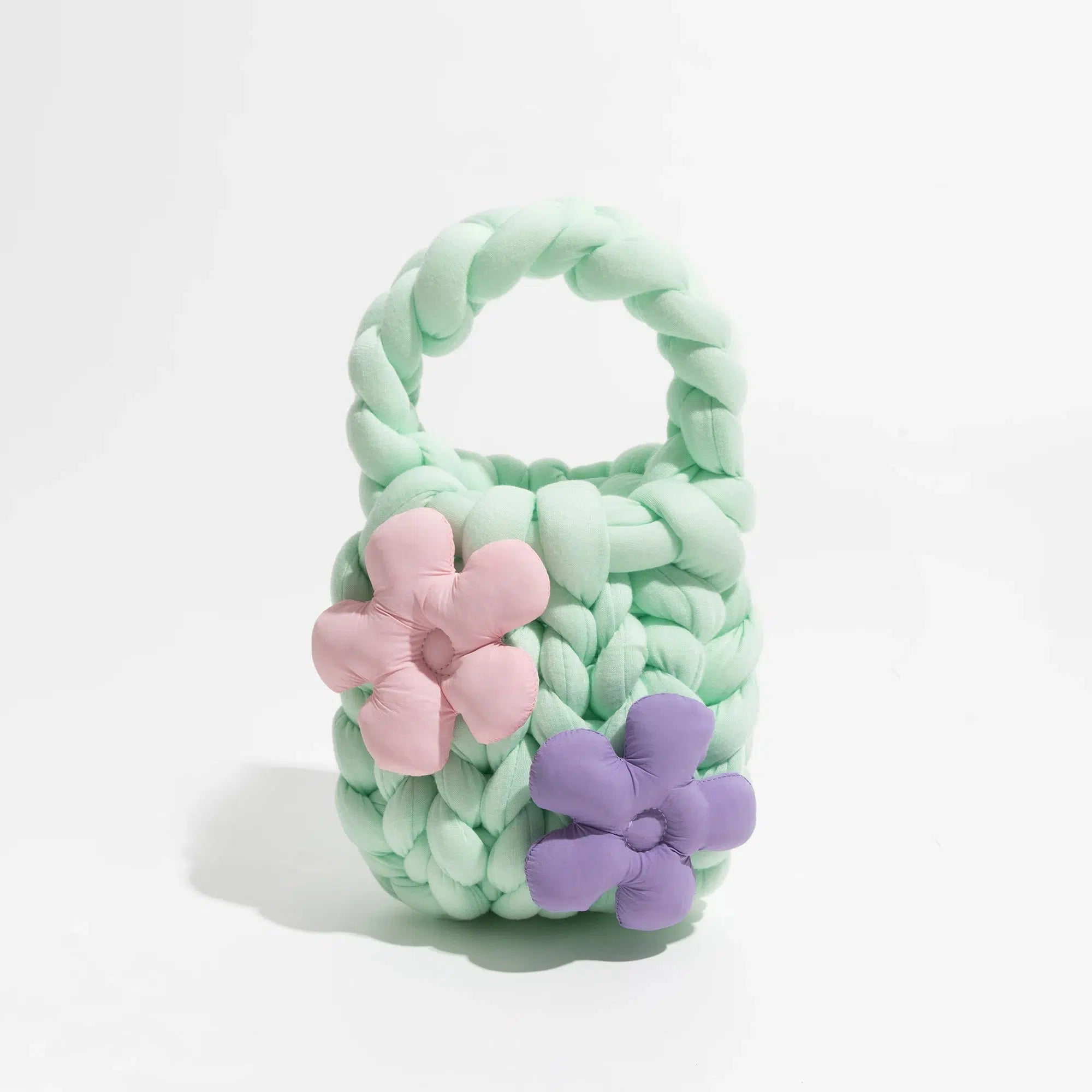 Chic Y2K Style Super Bulky Yarn Handbag - Trendy Minimalist Accessory for Cottagecore Vibes