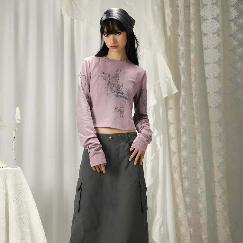 Fairy Grunge Sigilism Crop Top with Bow Tie Detail - Trendy Y2K Denim Tube Top