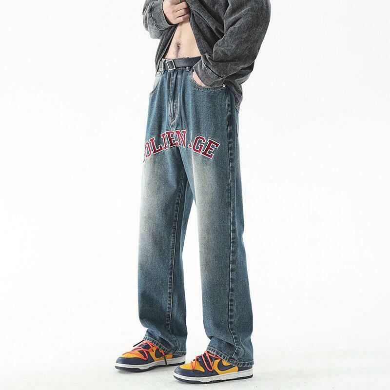 Golden Age Straight Leg Jeans - Vintage-Inspired Y2K Style for Cottagecore Aesthetic Outfits