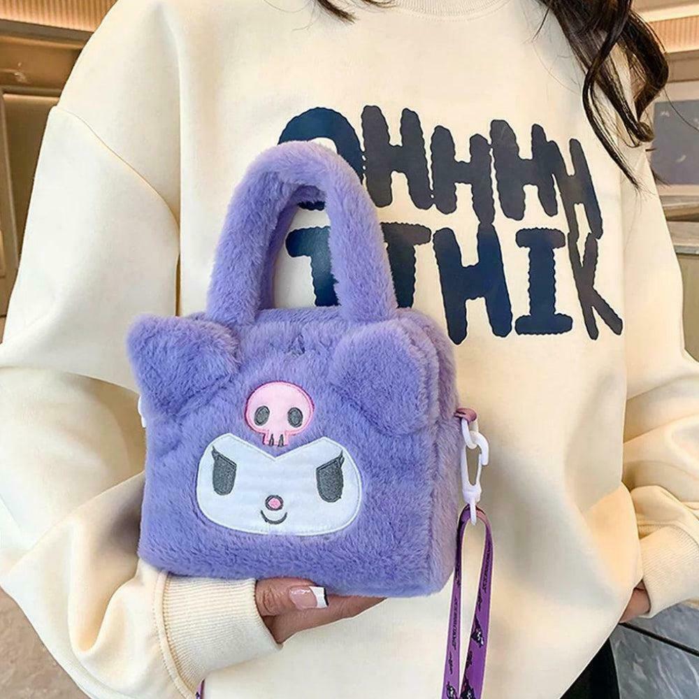 Kawaii Fluffy Sanrio Handbag - Adorable Minimalist Accessory for Y2K and Cottagecore Fashion