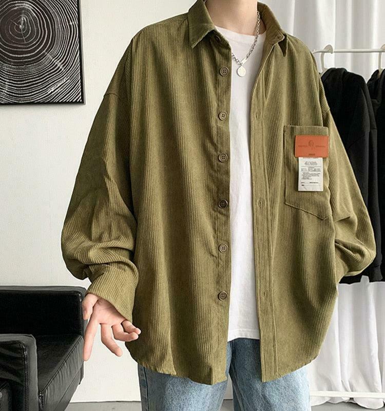 Soft Corduroy Casual Shirt - Vintage Aesthetic Y2K Fashion for Effortless Style