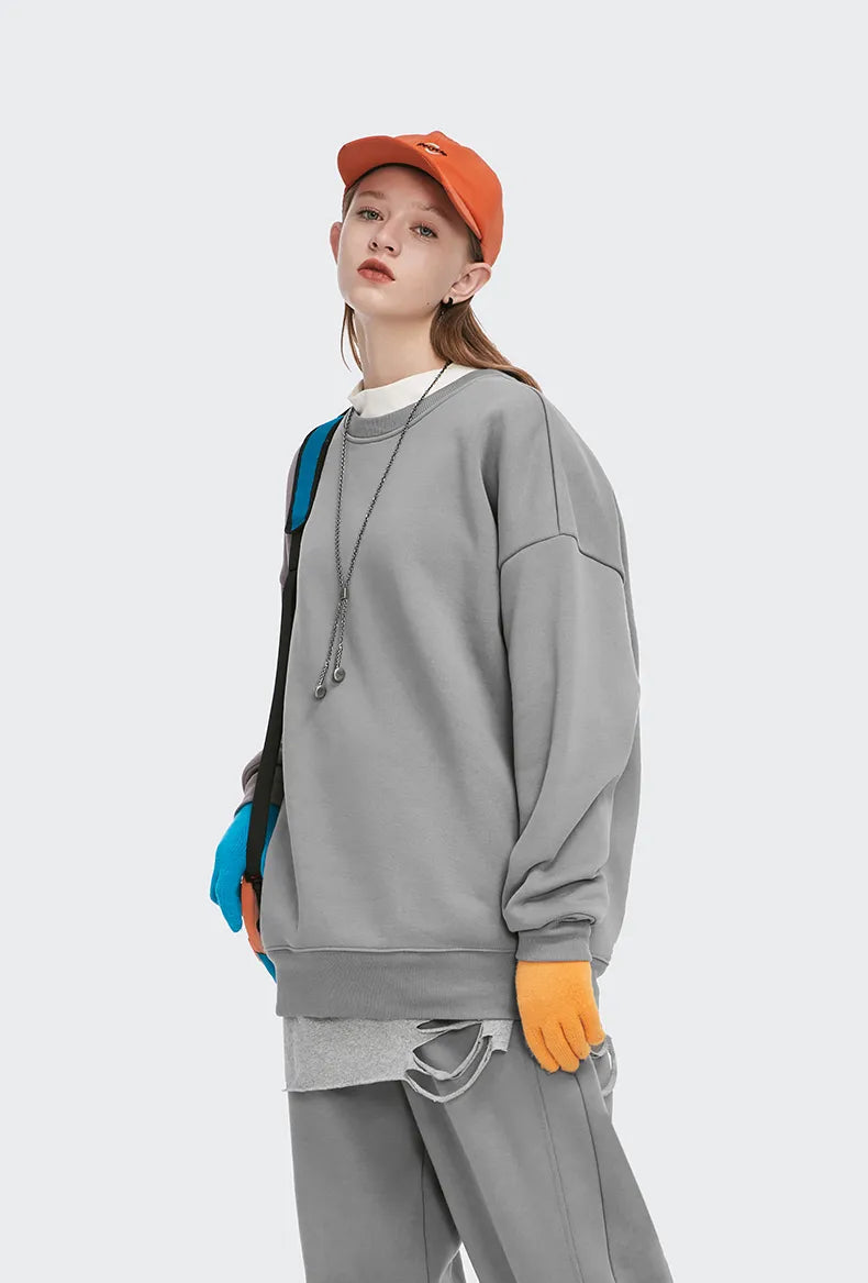 Trendy Oversized Vintage Graphic Sweatshirt in Soft Corduroy - Y2K Aesthetic Style