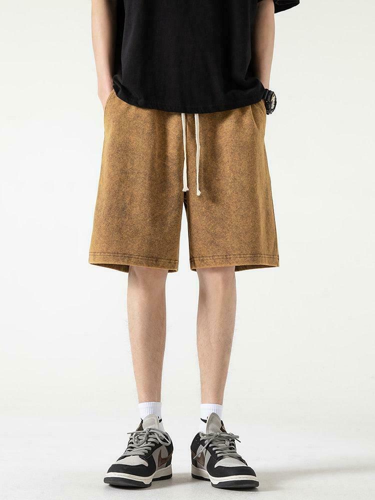 Trendy Soft Boy Drawstring Waist Sweatshorts for Y2K Fashion & Cottagecore Style
