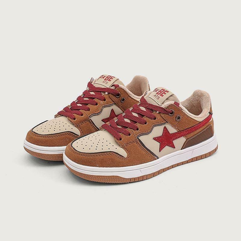Trendy Star Embroidered Multicolor Sneakers for Y2K Fashion Lovers - Vintage Style