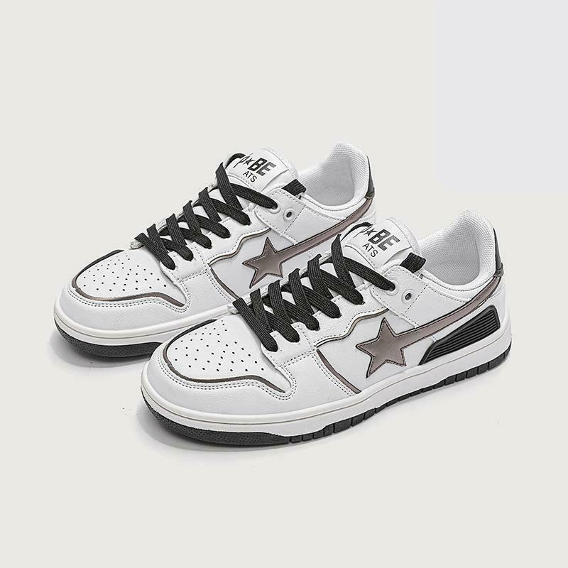 Trendy Star Embroidered Multicolor Sneakers for Y2K Fashion Lovers - Vintage Style