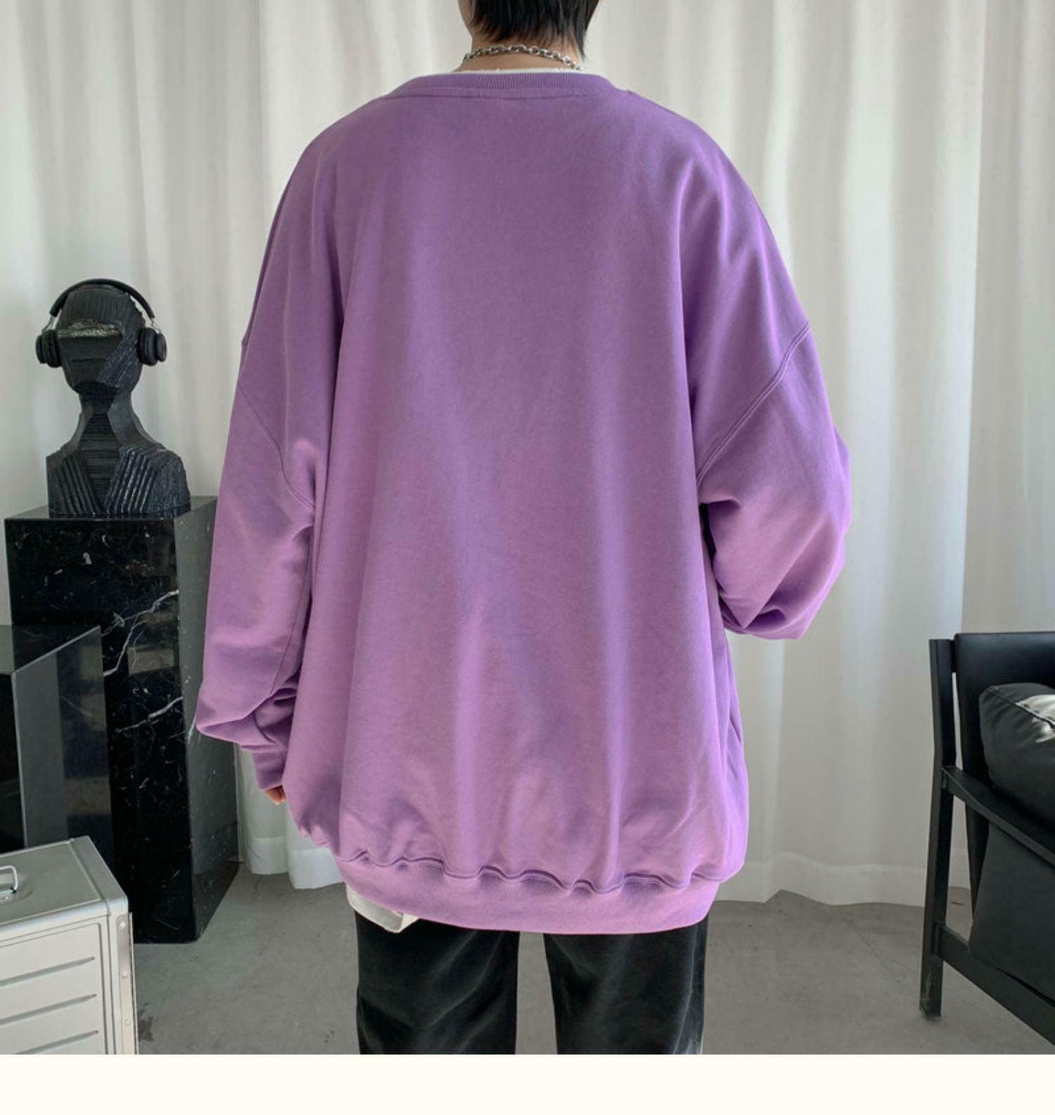 Trendy Y2K Style Oversized Sweatshirt with Vintage Graphic - Cozy Corduroy Aesthetic