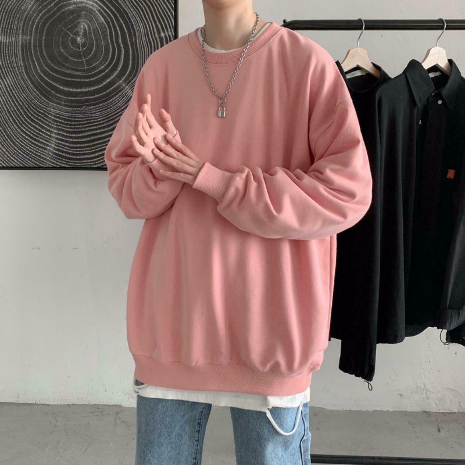 Trendy Y2K Style Oversized Sweatshirt with Vintage Graphic - Cozy Corduroy Aesthetic