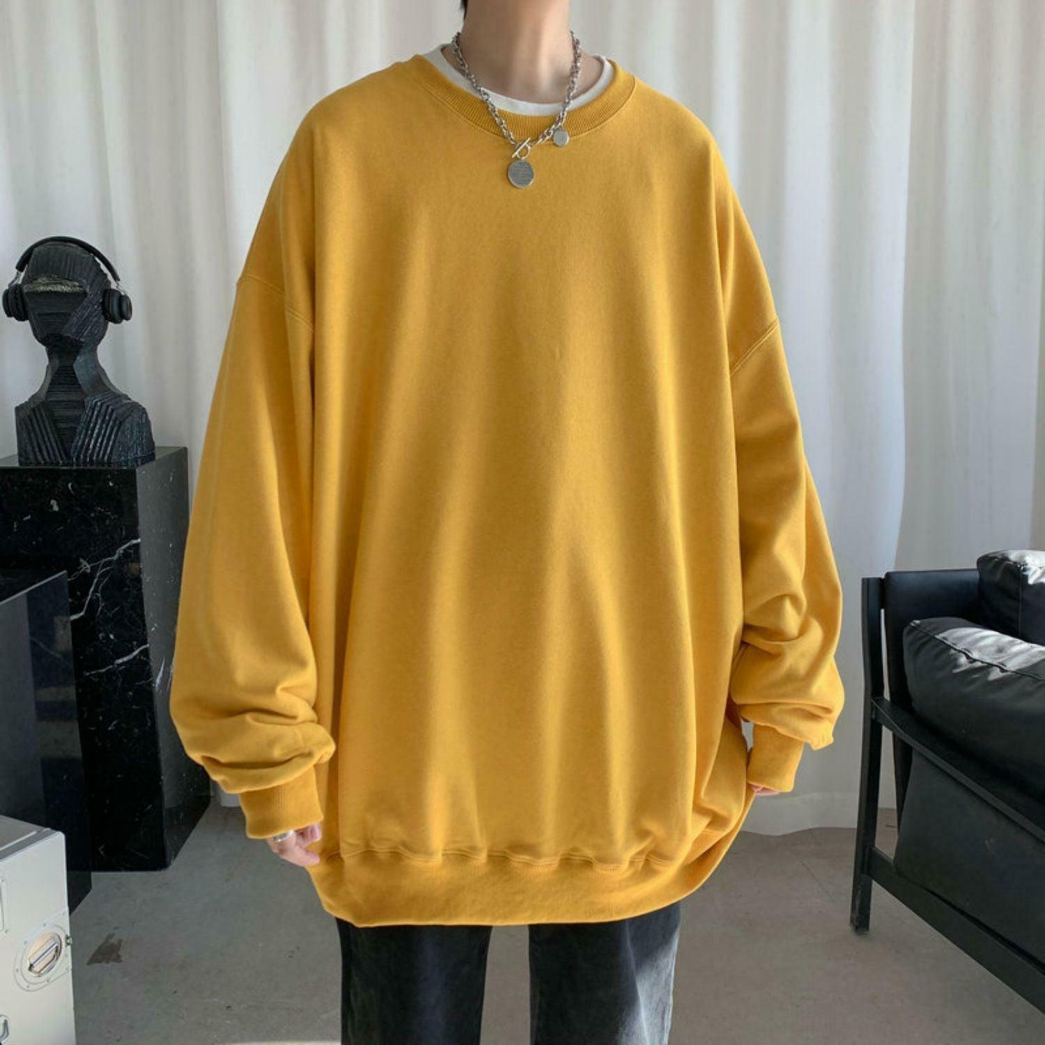 Trendy Y2K Style Oversized Sweatshirt with Vintage Graphic - Cozy Corduroy Aesthetic