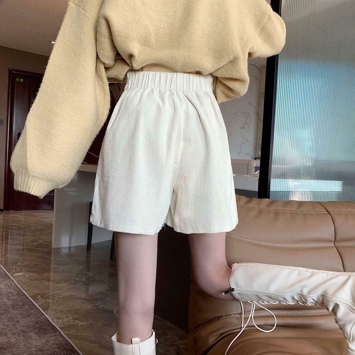 Vintage Dark Academia High Waist Corduroy Shorts - Trendy Y2K Fashion Essential