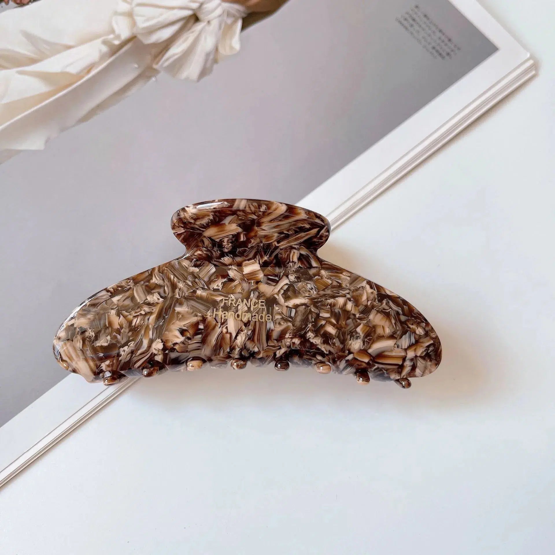 Vintage Floral Print Hair Claws - Y2K Aesthetic Accessories for Effortless Style