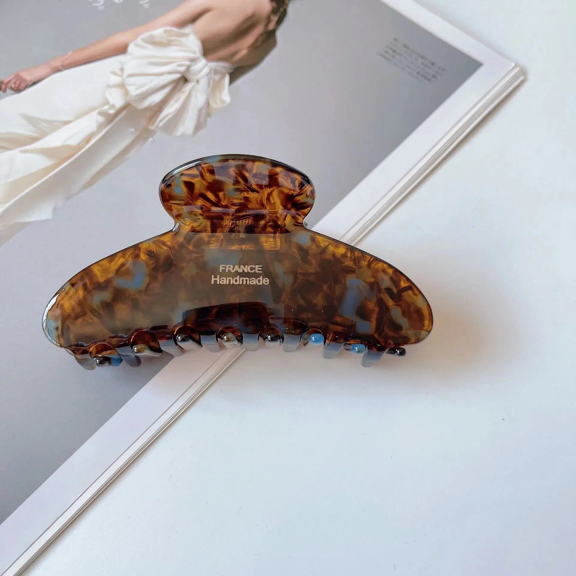 Vintage Floral Print Hair Claws - Y2K Aesthetic Accessories for Effortless Style
