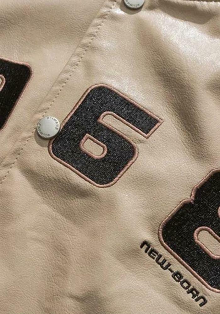 Vintage Grunge 1968 Color Block Varsity Jacket - Y2K Fashion, Baggy Style, Skull Design