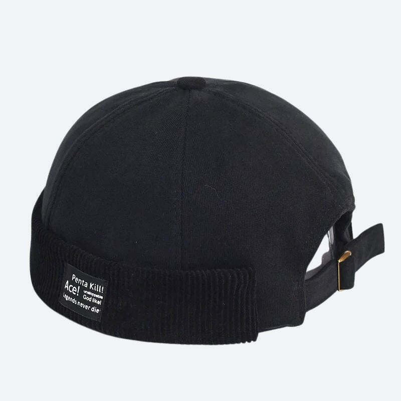Vintage Y2K Corduroy Skull Cap with Cat Ears - Trendy and Stylish Headwear for All