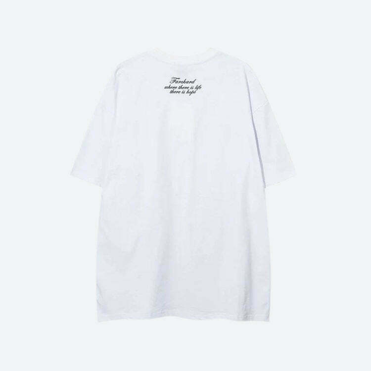Y2K Denim Star Patchwork Tee - Trendy Graphic Tee with Unique Patchwork Design